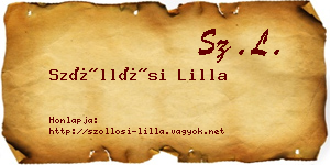 Szőllősi Lilla névjegykártya